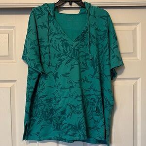 Lane Bryant Livi Turquoise Hooded Top